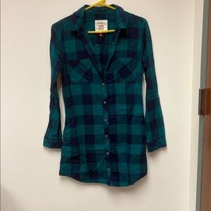 Flannel shirt dress